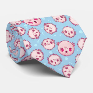 Cravate Tie Poisson-globe et Bulles Cou