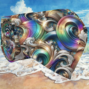 Cravate Tie pour amoureux de la plage   Motif de vagues oc