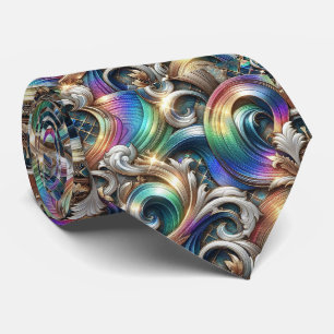 Cravate Tie pour amoureux de la plage Motif de vagues oc