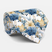 Cravate Tie pour homme | Nœud papillon floral pour mariage (Roulé)