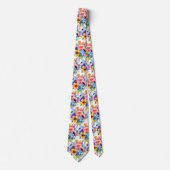 Cravate Tie pour homme | Nœud papillon floral pour mariage (Devant)
