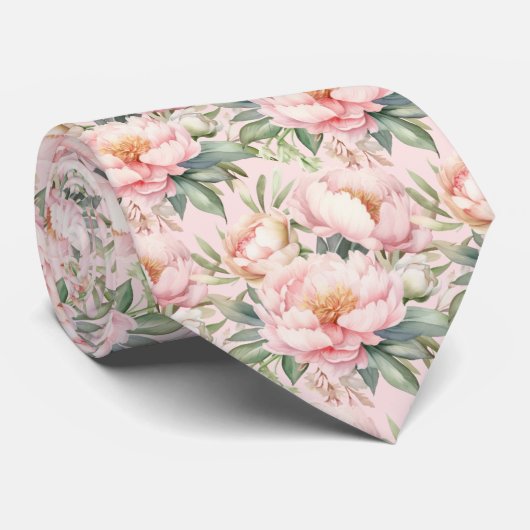 Cravate Tie pour homme | Nœud papillon floral pour mariage (Roulé)