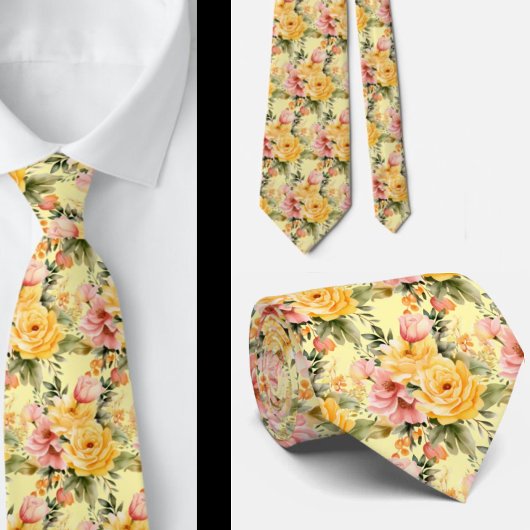 Cravate Tie pour homme | Nœud papillon floral pour mariage