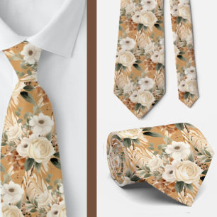 Cravate Tie pour homme Nœud papillon floral pour mariage