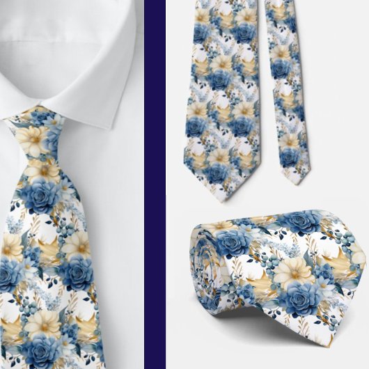 Cravate Tie pour homme | Nœud papillon floral pour mariage