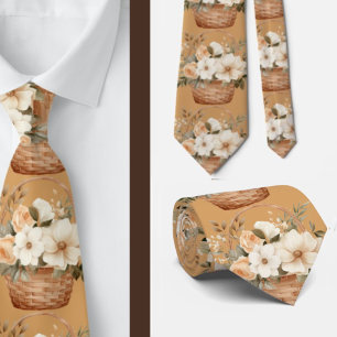 Cravate Tie pour homme Nœud papillon floral pour mariage