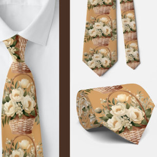 Cravate Tie pour homme Nœud papillon floral pour mariage