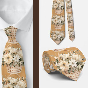 Cravate Tie pour homme Nœud papillon floral pour mariage