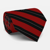 Cravate Tie rayé noir bordeaux (Roulé)