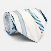 Cravate Tie rayée rétro bleue (Roulé)