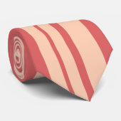 Cravate Tie rayée rétro rose (Roulé)