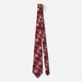Cravate Tie rouge profond bordeaux aux reflets mauves (Devant)