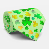 Cravate Tie Shamrock St. Patrick's Day (Roulé)