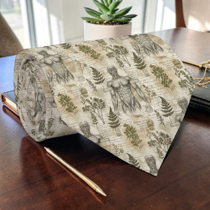 Cravate Tie sur mesure anatomie scientifique vintage