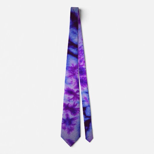 Cravate Tie teinture teintes de pourpre et bleu (Devant)