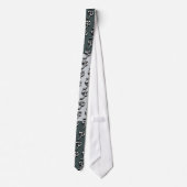 Cravate Tie Vert et Gris Monogramme P (Dos)