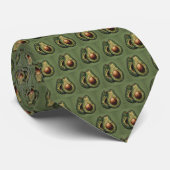 Cravate Tie Vert Stealth Col Avocado Faux Brodé (Roulé)