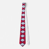 Cravate Tie with Flag of Arkansas, U.S.A. (Devant)