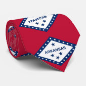 Cravate Tie with Flag of Arkansas, U.S.A. (Roulé)