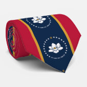 Cravate Tie with Flag of Mississippi, USA (Roulé)