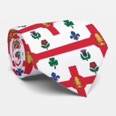 Cravate Tie with Flag of Montreal, Canada (Roulé)