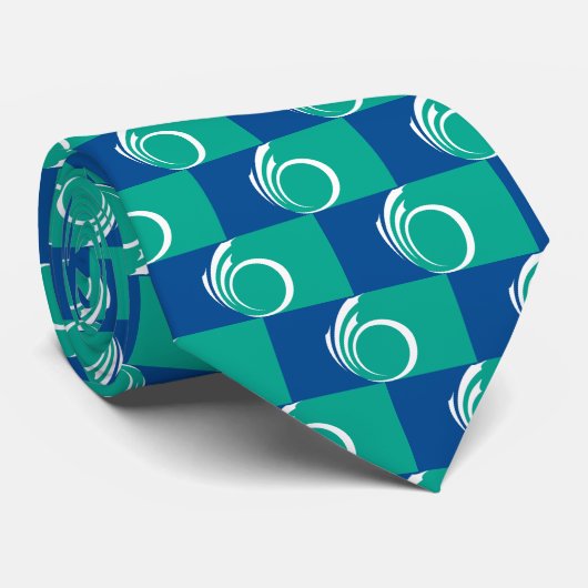 Cravate Tie with Flag of Ottawa, Canada (Roulé)