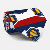 Cravate Tie with Flag of Utah, USA (Roulé)