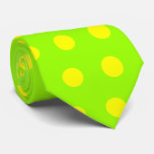 Cravate Tied à pois jaunes (Roulé)