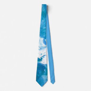 Cravate Tied abstrait - Courant océanique