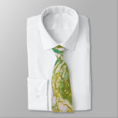 Cravate Tied Abstrait Vert 2 Course (Attaché)