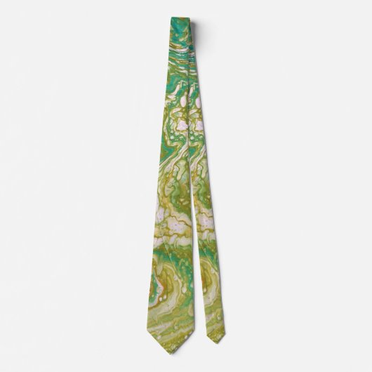 Cravate Tied Abstrait Vert 2 Course (Devant)
