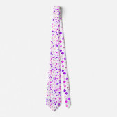 Cravate Tied cubes roses et violets et coeurs (Devant)