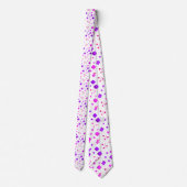 Cravate Tied cubes roses et violets et coeurs (Dos)