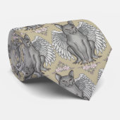 Cravate Tied de cou Chat Gargoyle (Roulé)