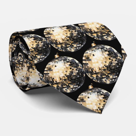 Cravate Tied de cou Steampunk Boule Disco (Roulé)