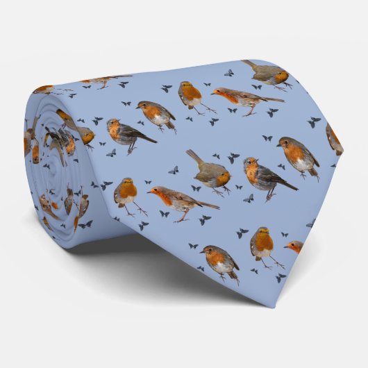 Cravate Tied de fête Robin (Bleu clair) (Roulé)