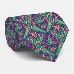 Cravate Tied de Mardi Gras Mascarade Diamant