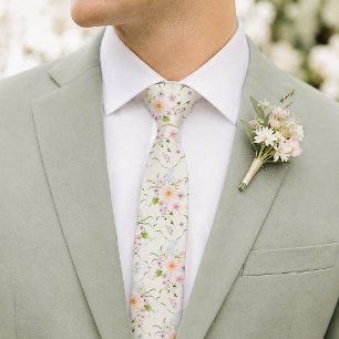 Cravate Tied de mariage floral vigne botanique