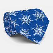 Cravate Tied de vacances pour hommes Flocons de neige (Roulé)