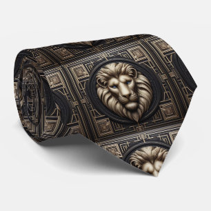 Cravate Tied Lion Rugissant Mode Masculine pour Hommes