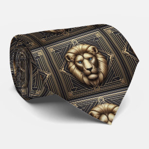 Cravate Tied Lion Rugissant Mode Masculine pour Hommes