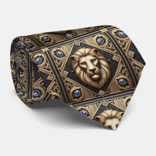 Cravate Tied Lion Rugissant Mode Masculine pour Hommes