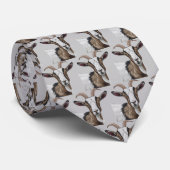 Cravate Tied motif chèvres grises (Roulé)