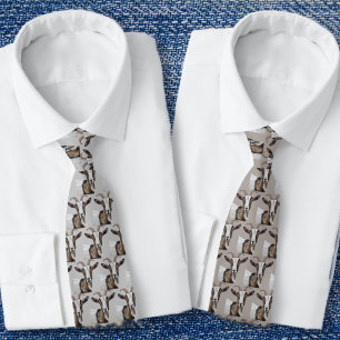 Cravate Tied motif chèvres grises