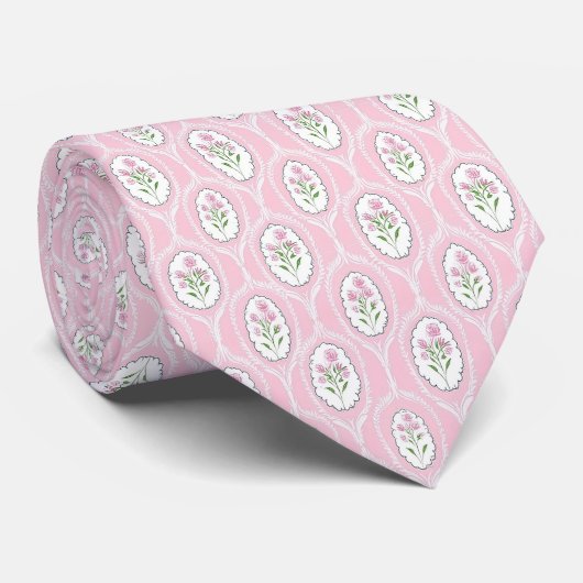 Cravate Tied neck rose motif (Roulé)