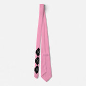 Cravate Tied Retro Rose Noir Argyle (Dos)