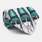 Cravate Tiedessin de l'art original de la mère monstre (Roulé)