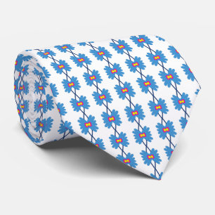 Cravate Tiedoux de cou floral blanc
