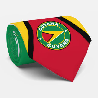 Cravate Ties à col drapeau Guyana, Tie Guyana élégant