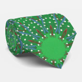 Cravate Ties à coloscope d'arbre de Noël (Roulé)